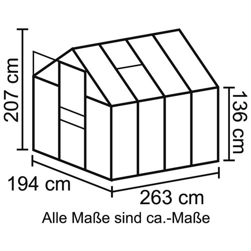 VITAVIA Gewächshaus »Apollo«, 5 m², ...