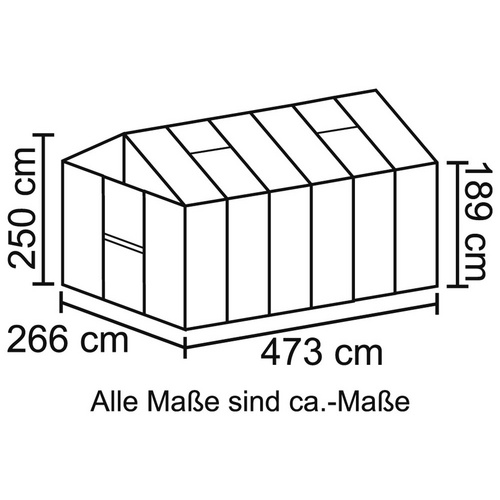 VITAVIA Gewächshaus »Zeus«, 11,9 m²,...
