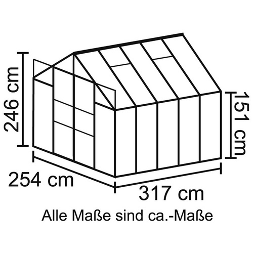 VITAVIA Gewächshaus »Uranus 8300«, 8,...