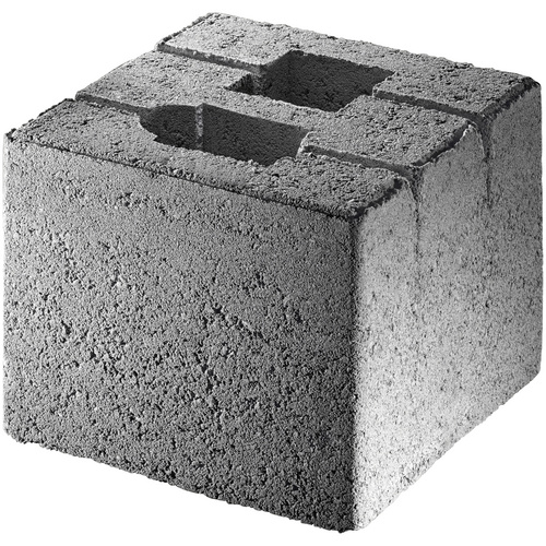 DIEPHAUS Zaunpfosten Fundamentstein 20 x 20 x17 cm, grau