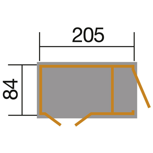 WEKA Gartenschrank, BxHxT: 215 x 152 x 9...