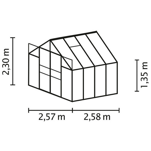 VITAVIA Gewächshaus »Mars«, 6,7 m², ...
