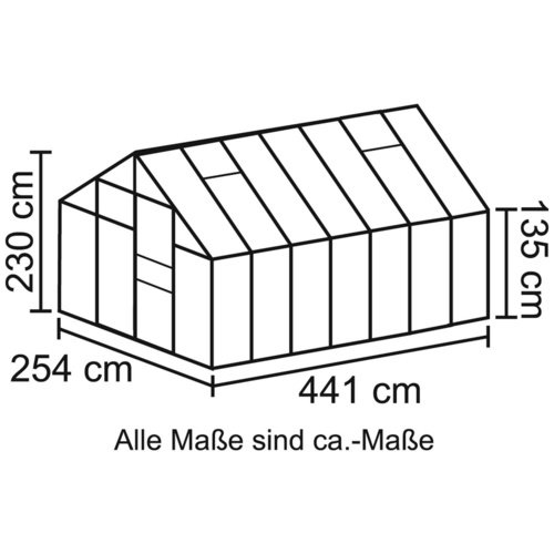 VITAVIA Gewächshaus »Merkur«, 11,5 m...