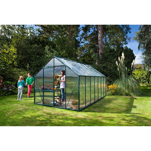 Thumbnail - VITAVIA Gewächshaus »Merkur«, 11,5 m², Kunststoff/Aluminium, winterfest - grau