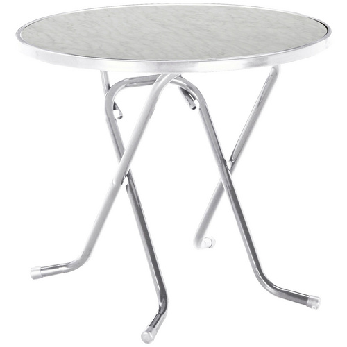 BEST Gartentisch Primo, klappbar, Stahl/Alcolit, ø 80 cm