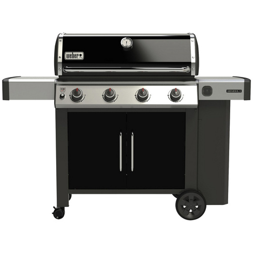 Weber Gasgrill Genesis II E-415 GBS Schwarz mit 4 Brennern und Aromaschienen
