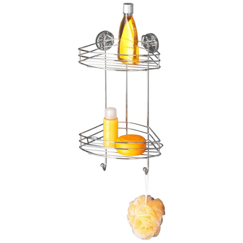 Thumbnail - WENKO Eckregal, BxH: 23 x 43 cm, Stahl - silberfarben