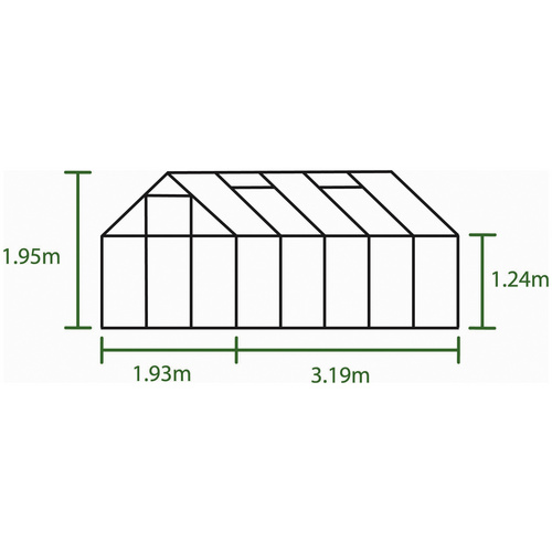 HALLS Gewächshaus »Popular 106«, BxT:...