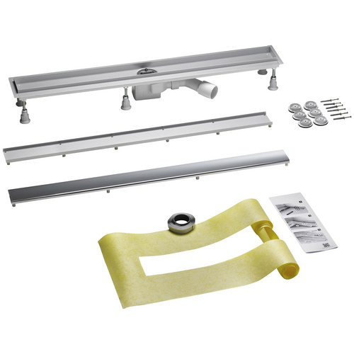 Ottofond Duschrinne 90 cm mit Rost verchromt Länge: 90 cm