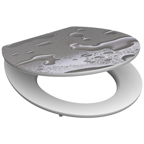 Schütte WC-Sitz Grey Steel Holzkern mit Absenkautomatik
