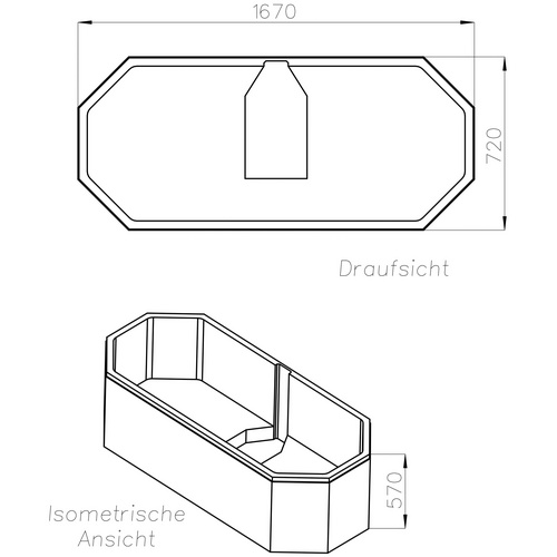 OTTOFOND Wannenträger »Sicilia«, BxHxL: 72 x 57 x 167 cm, weiß - weiss