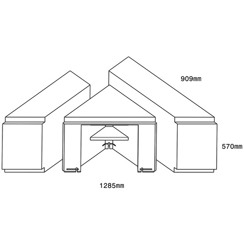 OTTOFOND Eckfüllstück »Sicilia«, BxHxL: 128,5 x 57 x 90,9 cm, weiß - weiss