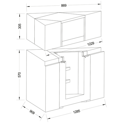 OTTOFOND Eckmodul »Sicilia«, BxHxL: 128,5 x 87,5 x 90,9 cm, weiß - weiss