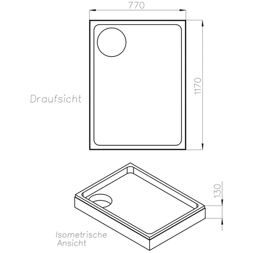 Thumbnail - OTTOFOND Duschwannen-Set »Tasso«, BxT: 80 x 120 cm, weiß - weiss
