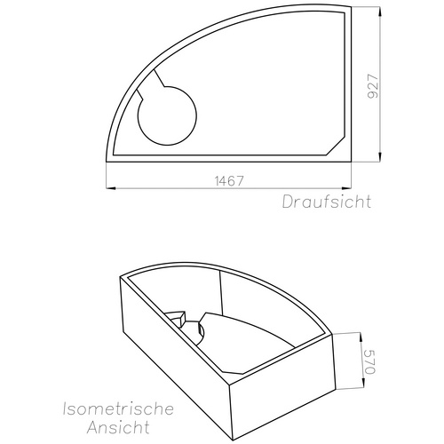 OTTOFOND Wannenträger »Salinas«, BxHxL: 92,7 x 57 x 146,7 cm, weiß - weiss