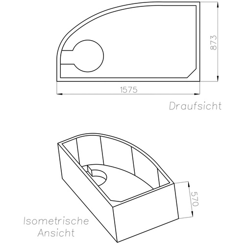 OTTOFOND Wannenträger »Marina «, BxHxL: 87,3 x 57 x 157,5 cm, weiß - weiss