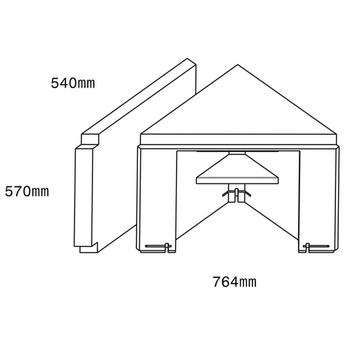 OTTOFOND Eckfüllstück »Canary«, BxHxL: 76,4 x 57 x 54 cm, weiß - weiss