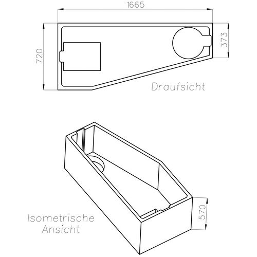 OTTOFOND Wannenträger »Koala Vario «, BxHxL: 72 x 57 x 166,5 cm, weiß - weiss