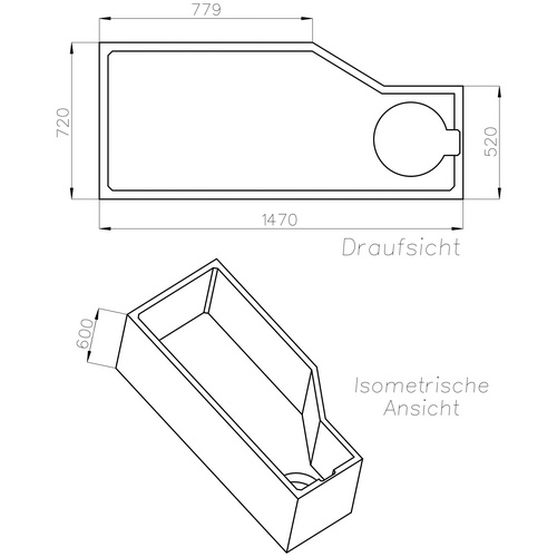 OTTOFOND Wannenträger »Cello«, BxHxL: 77 x 60 x 147 cm, weiß - weiss