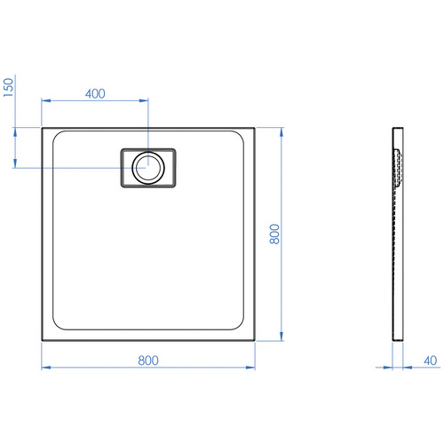 Thumbnail - OTTOFOND Duschwanne »Pearl«, BxT: 80 x 80 cm, weiß - weiss