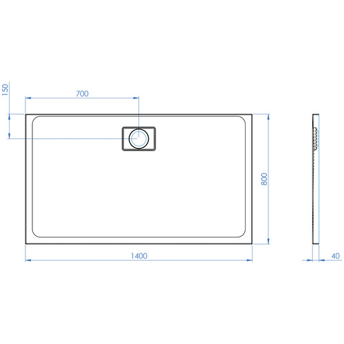 Thumbnail - OTTOFOND Duschwanne »Pearl«, BxT: 80 x 140 cm, weiß - weiss