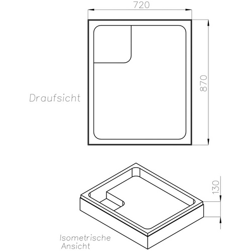 Thumbnail - OTTOFOND Duschwannen-Set, BxT: 75 x 90 cm, weiß - weiss