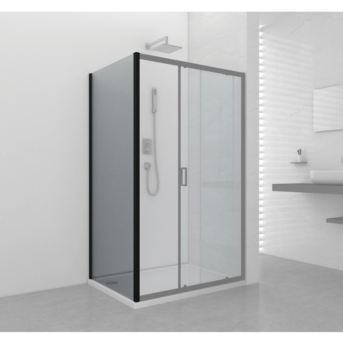 Sanotechnik Duschtrennwand »Elite Black«, B x H: 88 x 195 cm - transparent