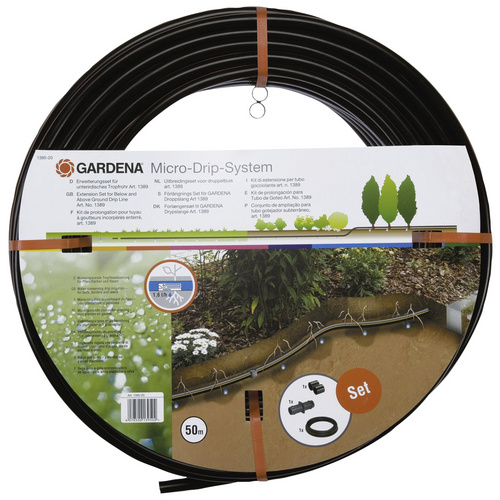 GARDENA Bewässerungssystem Micro-Drip-System Tropfrohr, 1395-20, unterirdisch 13,7 mm, 1,6 l/h, 50 Meter, Erweiterungsset für Art.-Nr. 1389