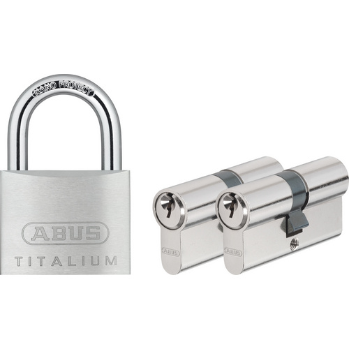 Image of ABUS Türzylinder, aus Metall, 95 mm Breite, silberfarben