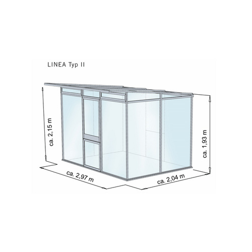 KGT Gewächshaus »Linea«, 6,45 m², Ku...