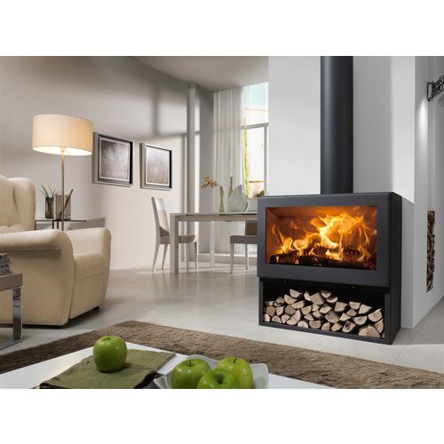 PANADERO Kaminofen »Fenix«, schwarzmetallic, Stahl, 7 kW (Rabatt: 10 %)