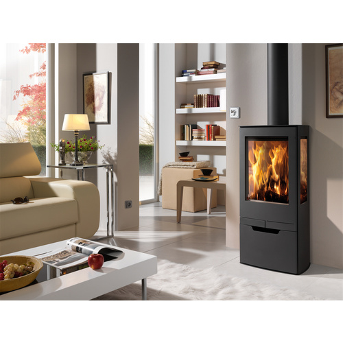 PANADERO Kaminofen »Zinc«, schwarzmetallic, Stahl, 7,9 kW (Rabatt: 10 %)