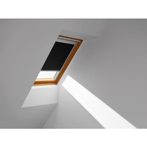 Velux Schwarz Verdunklungsrollo "Dbl S08 4249" Verdunkelnd Verdunkelung Ohne Bohren In Führungsschienen Alufarbene Führungsschienen & Griffleiste von Baur - Image 3