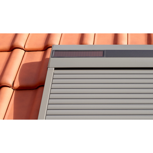 Thumbnail - VELUX Solar-Rollladen »SSL YK89 0000S«, dunkelgrau, für VELUX Dachfenster, inkl. Funk-Wandschalter