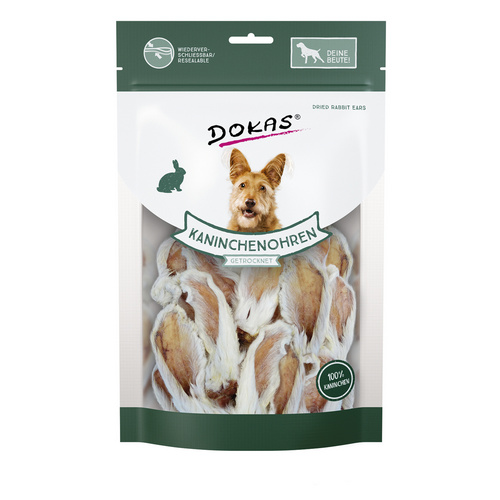 Dokas Hundesnack »Kaninchenohren«, Kaninchen, 100 g