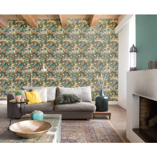 Thumbnail - Rasch Vliestapete, Blumen, mehrfarbig, matt - bunt