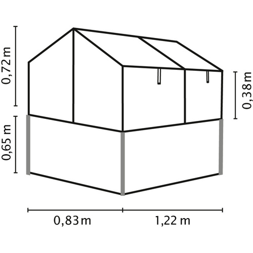 Thumbnail - VITAVIA Hochfrühbeet »Paris«, BxLxH: 83,1 x 121,7 x 136,9 cm, Aluminium