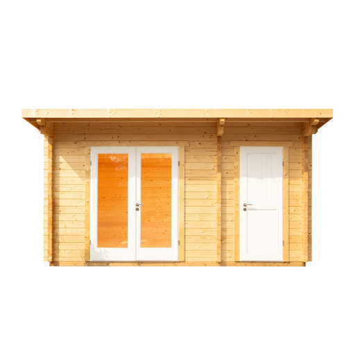 Thumbnail - WOLFF FINNHAUS Gartenhaus »Trondheim«, Holz, BxHxT: 490 x 242 x 360 cm (Außenmaße inkl. Dachüberstand) - beige