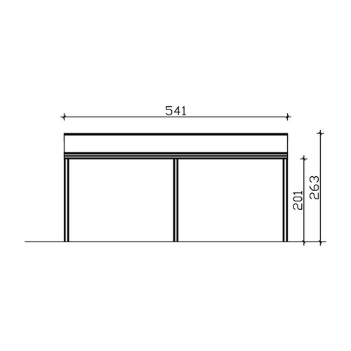 Thumbnail - SKANHOLZ Terrassenüberdachung »Monza«, Breite: 541 cm, Dach: Verbund-Sicherheits-Glas (VSG), anthrazit - grau