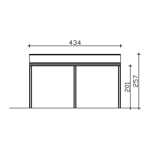 Thumbnail - SKANHOLZ Terrassenüberdachung »Monza«, Breite: 434 cm, Dach: Verbund-Sicherheits-Glas (VSG), weiss