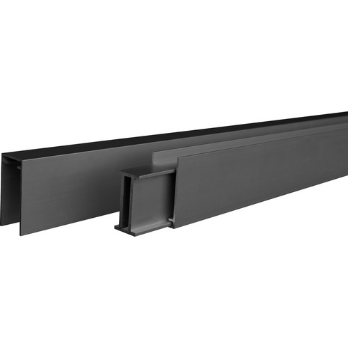 Image of Mr. GARDENER Start-/Abschlussleistenset »Turino«, BxHxL: 50 x 25 x 1800 mm - schwarz