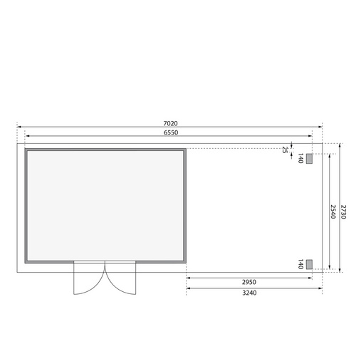 KARIBU Gartenhaus »Kandern« (RABATT 10%) | Restposten 10% Rabatt