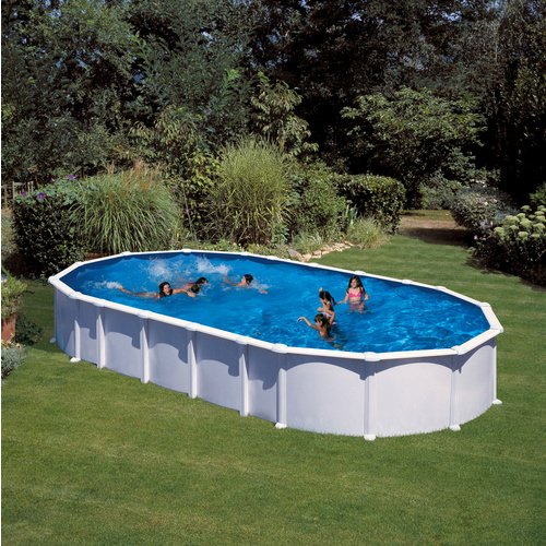 Thumbnail - GRE Stahlwand-Pool Poolset , oval, BxLxH: 470 x 915 x 132 cm - weiss