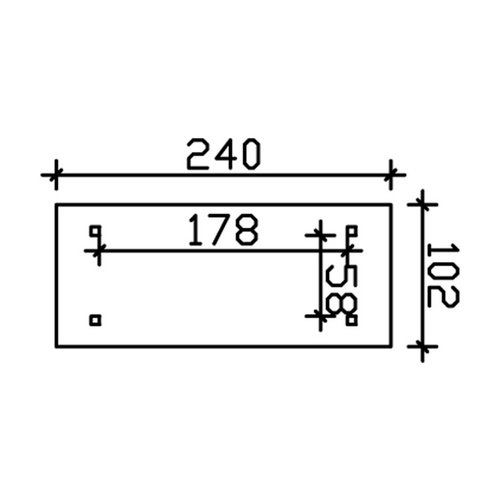 Thumbnail - SKANHOLZ Kaminholzunterstand »Lars 1«, BxHxL: 240 x 234 x 102 cm, Nussbaum - braun