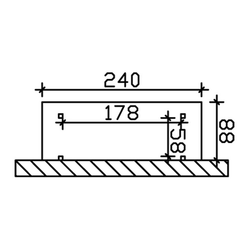 SKANHOLZ Kaminholzunterstand »Paul 1«, BxHxL: 240 x 229 x 88 cm, natur - beige (Rabatt: 12 %)