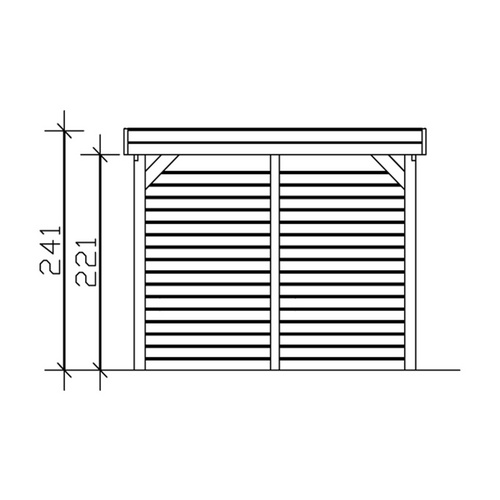 Thumbnail - SKANHOLZ Carport »Friesland Set 2«, BxT: 314 x 708 cm, Firsthöhe: 241 cm, farbbehandelt - braun