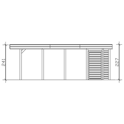 Thumbnail - SKANHOLZ Carport »Friesland Set 2«, BxT: 314 x 708 cm, Firsthöhe: 241 cm, lasiert - grau