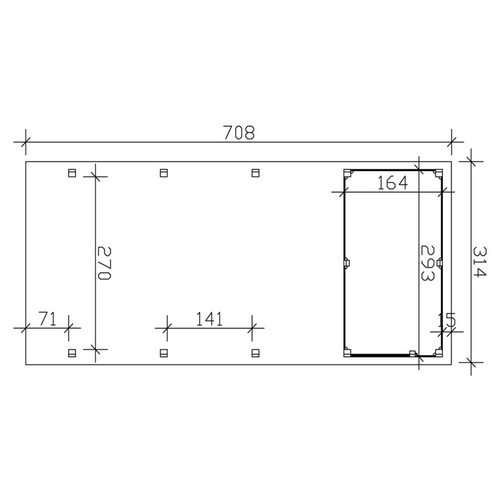 Thumbnail - SKANHOLZ Carport »Friesland Set 2«, BxT: 314 x 708 cm, Firsthöhe: 241 cm, lasiert - grau