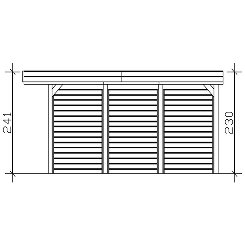 Thumbnail - SKANHOLZ Carport »Friesland Set 1«, BxT: 314 x 555 cm, Firsthöhe: 241 cm, imprägniert - braun