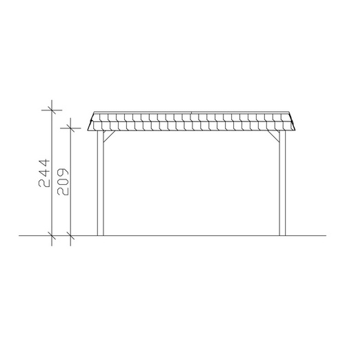 Thumbnail - SKANHOLZ Carport »Spessart«, BxT: 396 x 741 cm, Firsthöhe: 244 cm, imprägniert - gruen